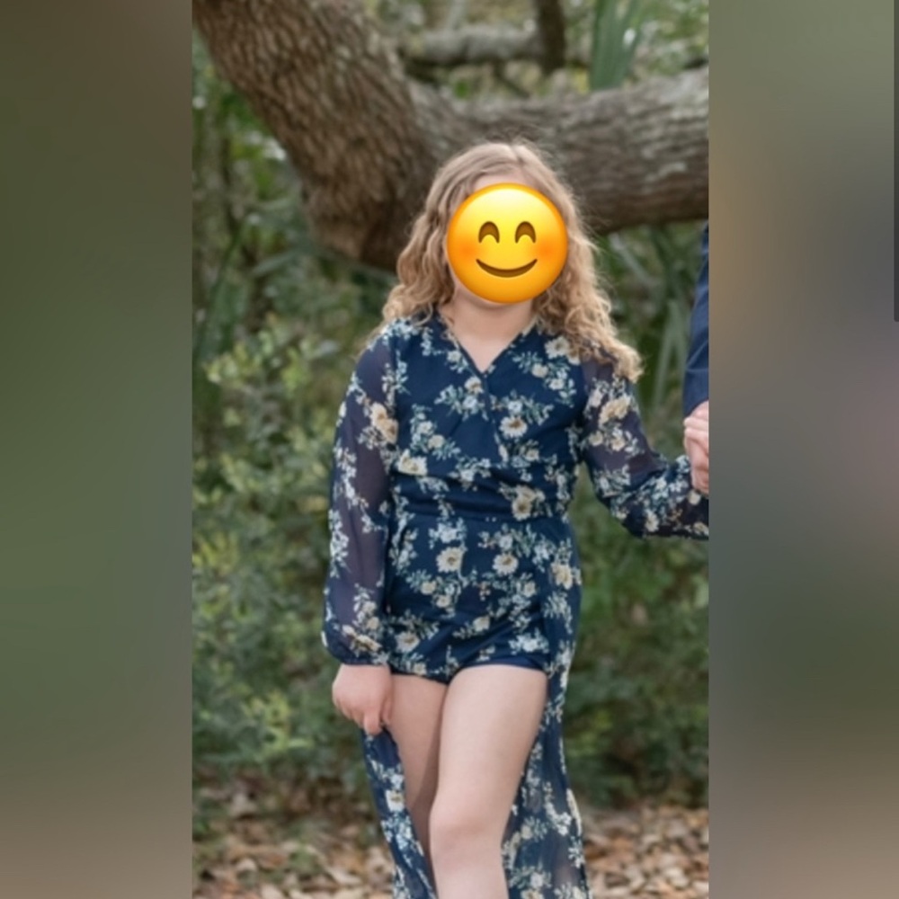 Blue Floral Peyton Bre Romper
